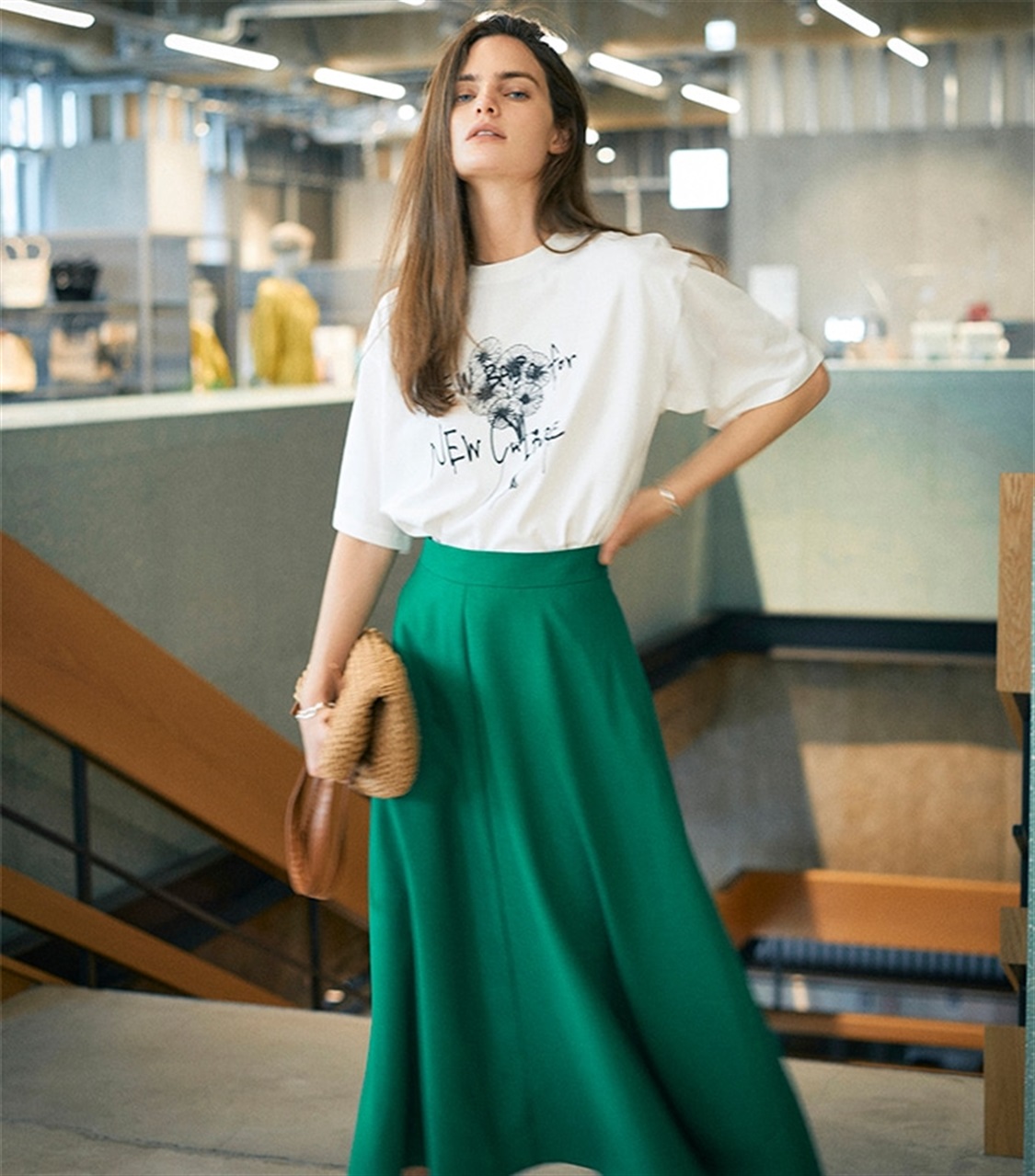 LE SOUK HOLIDAY koeコラボビックシルエットフラワープリントTシャツ_variation_1