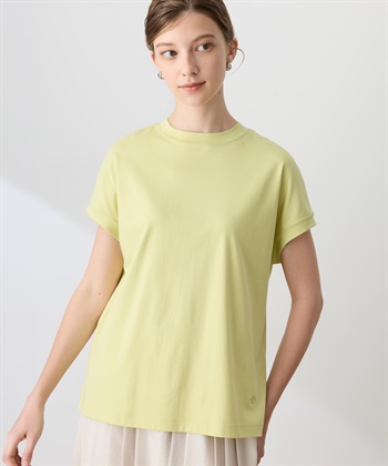 LE SOUK HOLIDAY モックネックスムースTシャツ【接触冷感・吸水速乾】