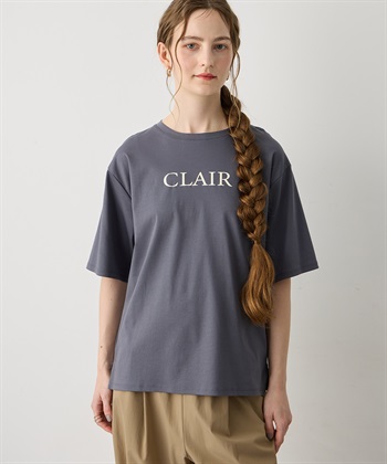ロゴプリントTシャツ【接触冷感・吸水速乾】(チャコールグレー-M)