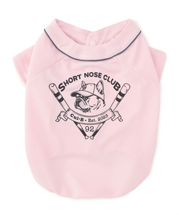 【for dogs】BASEBALL TEE　Cul-B/キューブ/愛犬服(ピンク-Ｓ)