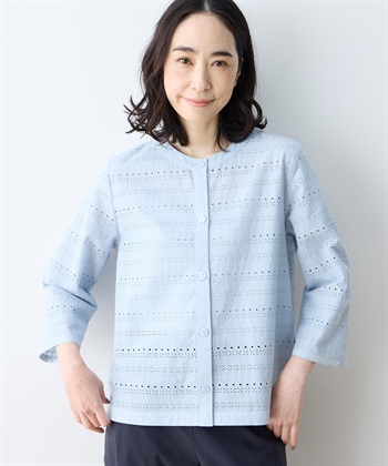 刺繍ジャケット(サックス-9号)