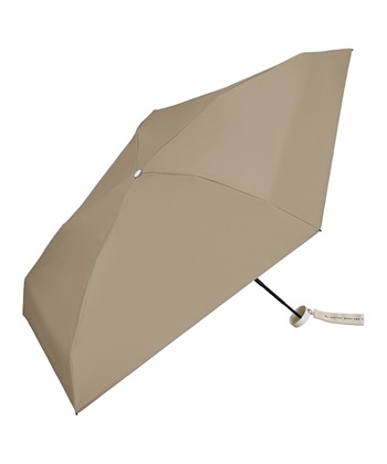 【Wpc.】日傘 折りたたみ傘 遮光ミニマ【超コンパクト 収納時全長11.5cm 完全遮光100％＆完全UVカット100％生地 晴雨兼用 遮熱 撥水 UPF50+ 日焼け対策 紫外線対策】(モカ-フリー)