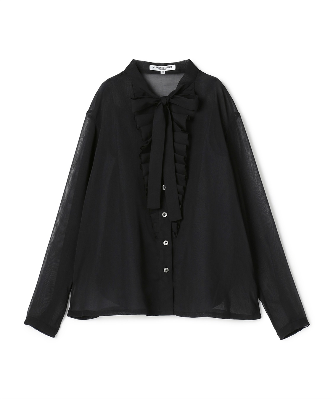 49AV JUNKO SHIMADA 【TIME SALE】スパンボイルフリル付きリボンタイブラウス_variation_1