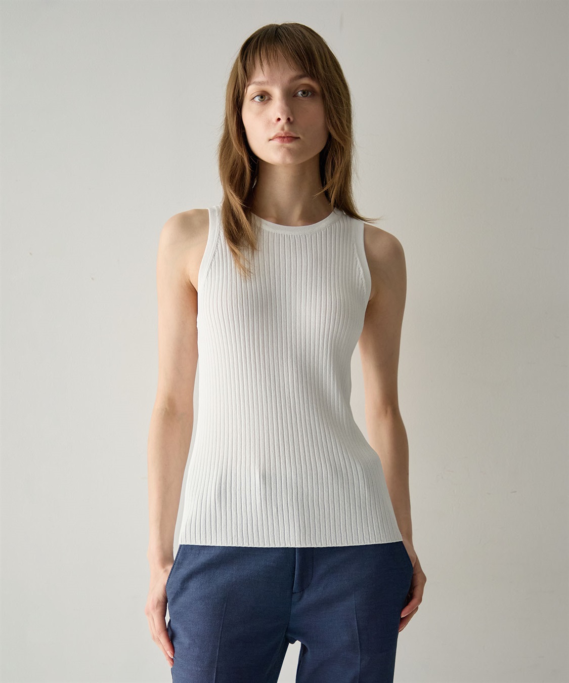 49AV JUNKO SHIMADA 【TIME SALE】レーヨン混リブニットタンクトップ_main