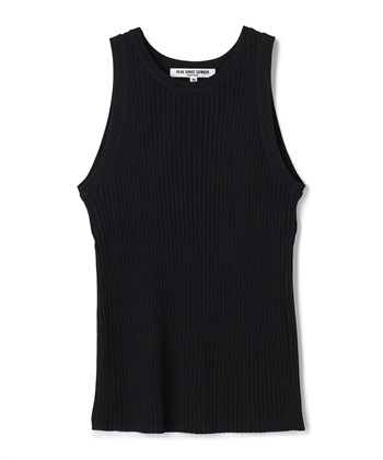 【TIME SALE】レーヨン混リブニットタンクトップ(ブラック-9号)