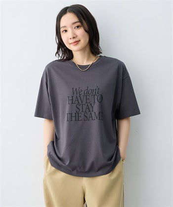 【anyfee/大きいサイズ】選べる2柄・多機能プリント半袖Tシャツ《接触冷感・遮熱機能》(ダークグレー-LL)