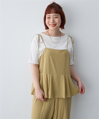 【anyfee/大きいサイズ】着てサラ汗じみ防止ボートネックTシャツ《接触冷感・吸水速乾》（2026SS）(オフホワイト-LL)