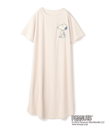 【PEANUTS/ピーナッツ】SNOOPY/スヌーピーパイルリブルームウェアワンピース（上下別売り）（2026SS）(アイボリー系その他-M)