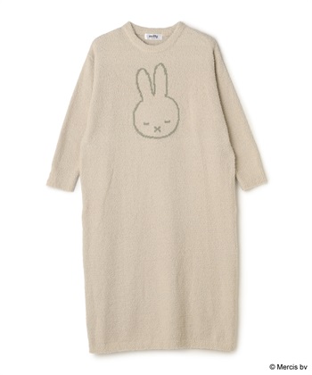 【miffy/ミッフィー】もこもこルームウェアワンピース(アイボリー-M)