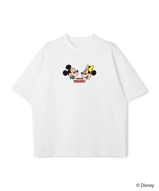 LAFUKU 【Disney/ディズニー】ミッキーマウス＆ミニーマウス半袖Tシャツ / Over Harf Sleeve T-shirt《UNISEX》
