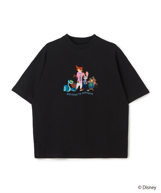 LAFUKU 【Zootopia 2/ズートピア2】キャラクタープリント半袖Tシャツ / Over Harf Sleeve T-shirt《UNISEX》