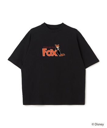 【Zootopia 2/ズートピア2】タキシード ニック プリントTシャツ / Over Harf Sleeve T-shirt《UNISEX》(ブラック-M)