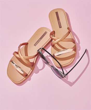 《Ipanema/イパネマ》METAL CHIC SLIDE(ブラウン-35(23.0cm))