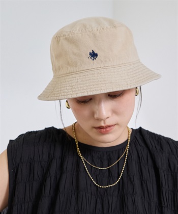 POLO ロゴバケットハット(ベージュ-フリー)