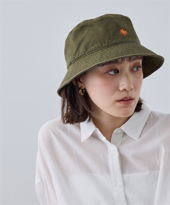 POLO ロゴバケットハット(カーキ-フリー)