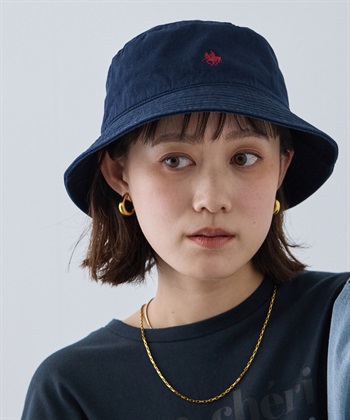POLO ロゴバケットハット(ネイビー-フリー)