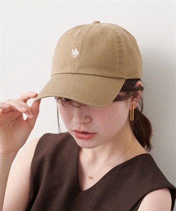 POLO プレイヤー刺繍キャップ(ベージュ-フリー.)