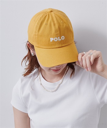 POLO ロゴ刺繍キャップ(イエロー-フリー)