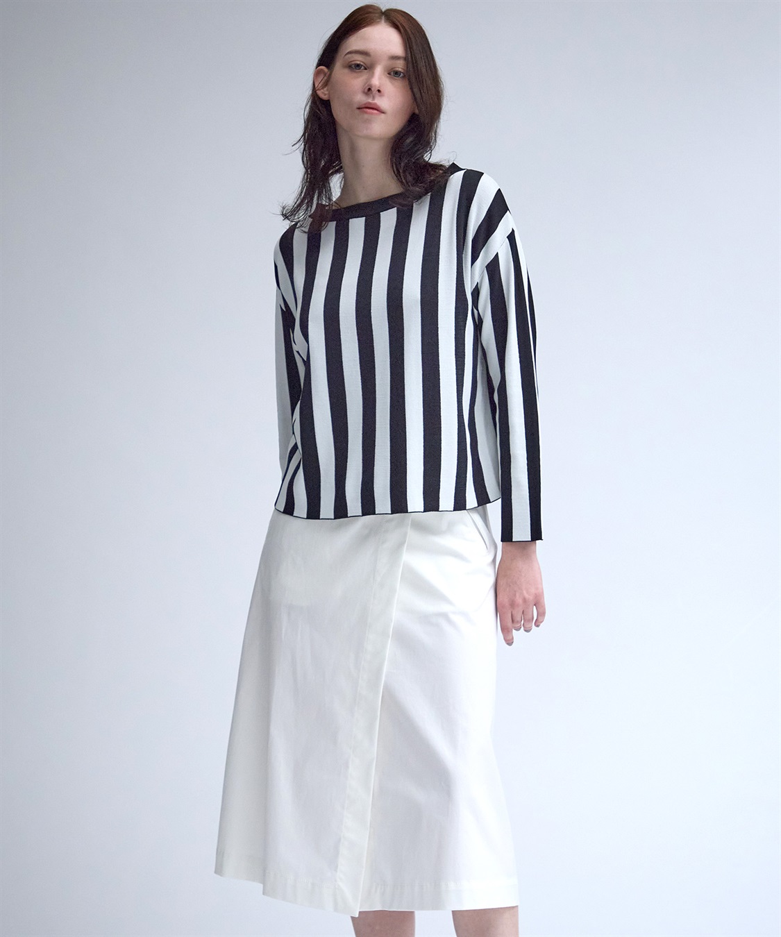 49AV JUNKO SHIMADA 【TIME SALE】ストライプ柄ボートネックニット_sub_8