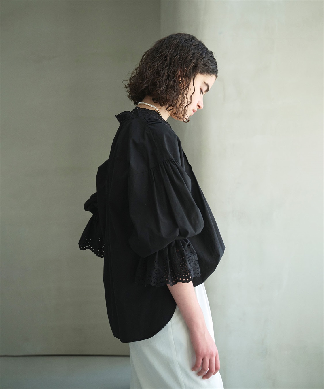 N.O.R.C <TIME SALE>カットワーク刺繍ボリュームスリーブブラウス_sub_6