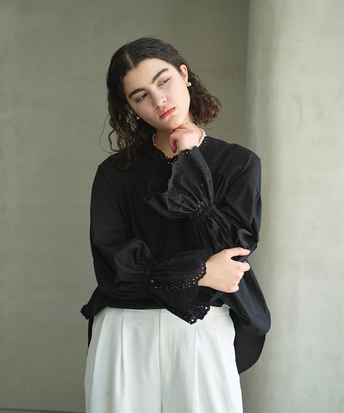 N.O.R.C <TIME SALE>カットワーク刺繍ボリュームスリーブブラウス_sub_7