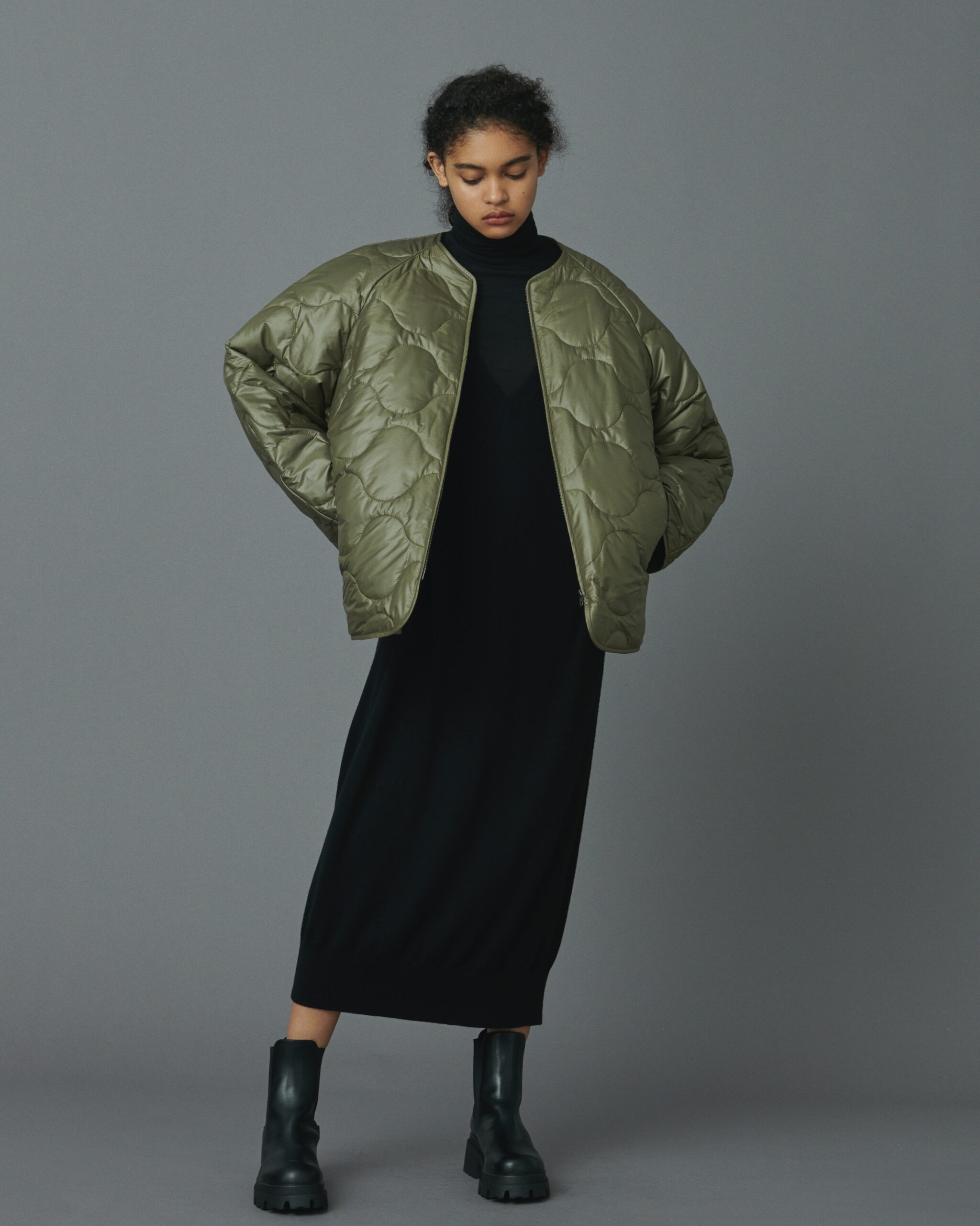 【HOLIDAY SPECIAL対象アイテム】オーバーサイズキルティングブルゾン　 ¥21,000 tax in → 20%OFF ¥16,800 tax in
